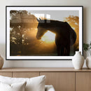 Horse at Sunset Wall Art Animal Canvas Print
