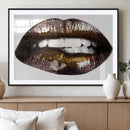 Close Up Lips Wall Art Canvas Print