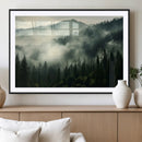 Captivating Misty Forest Wall Art Premium Canvas Print a