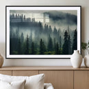 Captivating Misty Forest Wall Art Premium Canvas Print a
