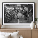 American Football Wall Art Canvas Print Framed Stadium Sport