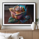 Abstract Rose Wall Art Canvas Print