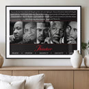 Thinker Quintet Canvas Wall Art – Martin, Obama, Malcolm X,