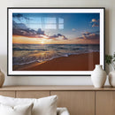 Golden Hour Beach Sunset Wall Art | Canvas Print | Ready to