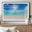 Blue Ocean Wall Art Canvas Print - Tranquil Ocean Paradise