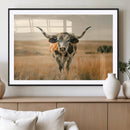 Texas Cow Wall Art Canvas Print for Farm House Wall Decor, by MyGreatCanvas | Canvas Wall Art Prints | Photo Prints & Wall Decor