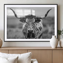 Texas Cow Longhorn Wall Art Canvas Print for Farm House Wall by MyGreatCanvas | Canvas Wall Art Prints | Photo Prints & Wall Decor
