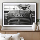 Vintage Farmall Tractor Wall Art Canvas Print, Rustic