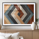 Geometric Wood Art Wall Decor Canvas Print, Rustic Wooden by MyGreatCanvas | Canvas Wall Art Prints | Photo Prints & Wall Decor