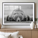 Resting Grizzly Bear Wall Art Canvas Print – Majestic Lazy by MyGreatCanvas | Canvas Wall Art Prints | Photo Prints & Wall Decor
