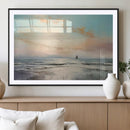 Abstract Ocean Wall Art -  Boat Wall Art Canvas Print