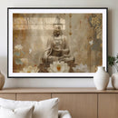 Buddha Wall Art Canvas Print, Buddha Meditation Room Decor,