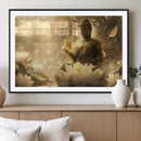 Golden Buddha Wall Art | Yoga Room Decor and Meditation Room by MyGreatCanvas | Canvas Wall Art Prints | Photo Prints & Wall Decor
