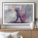 Watercolor Golf Swing Wall Art Canvas Print | Vibrant