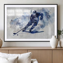 Hockey Player Wall Art Canvas Print - Sports-Inspired