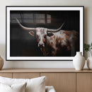 Texas Longhorn Wall Art Canvas Print | Western Ranch Decor |