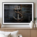 3 Panel Grunge Abstract Anchor Wall Art Canvas Print Set