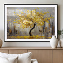Golden Tree Canvas Print | Abstract Wall Art for Modern