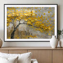 Yellow Blossom Tree Canvas Wall Art - Floral Abstract Modern