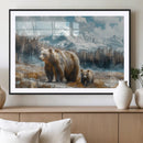 Bear and Baby Bear Wall Art Canvas Print