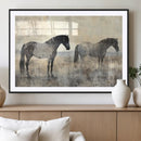 Vintage Horses Wall Art Canvas Print