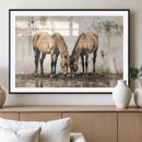 Vintage Horses Wall Art | Ready to Hang and Framed Triptych by MyGreatCanvas | Canvas Wall Art Prints | Photo Prints & Wall Decor