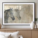 Abstract Horse Canvas Print | Modern Farmhouse Wall Art |