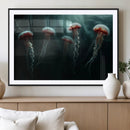 Abstract Jellyfish Wall Art Canvas Print