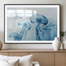 Blue Jellyfish Wall Art Canvas Print