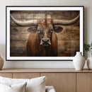 Longhorn Bull Wall Art | Canvas Print | Ready to Hang | by MyGreatCanvas | Canvas Wall Art Prints | Photo Prints & Wall Decor