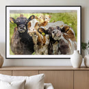 Curious Cows Farmhouse Wall Art | Ready to Hang and Framed