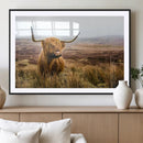 Scottish Highland Cow Canvas Wall Art – Rustic Farmhouse