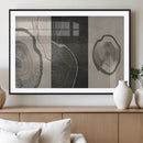 Minimalist Tree Rings Wall Art | Modern Abstract Canvas