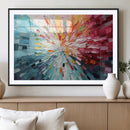 Radiant Bloom Abstract Floral Wall Art Canvas Print -