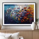 Vibrant Abstract Fish Swarm Art – Colorful Fish Inspired