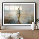 Framed Jesus Walking on Water Wall Art - 3-Panel Christian