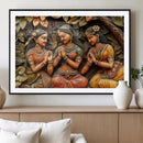 Indian Woman Statue Wall Art Canvas Print