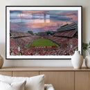 Carter-Finley Stadium Art Sunset Game Triple Canvas Wall Art