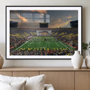 University of Michigan Wolverines Print Canvas, Football