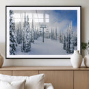Winter Ski Lift Wall Art Print - Landscape Wall Art | Snowy by MyGreatCanvas | Canvas Wall Art Prints | Photo Prints & Wall Decor