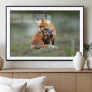 Heartwarming Fox and Baby Cub Wall Art | Ready to Hang by MyGreatCanvas | Canvas Wall Art Prints | Photo Prints & Wall Decor