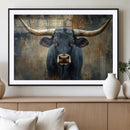 Texas Western Wall Art Canvas Print - Abstract Cow Longhorn by MyGreatCanvas | Canvas Wall Art Prints | Photo Prints & Wall Decor