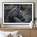 Large Abstract Horse Wall Art Canvas Print | Farmhouse Wall
