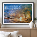 Ocean Wave at Sunset Canvas Wall Art – Vibrant Coastal Beach by MyGreatCanvas | Canvas Wall Art Prints | Photo Prints & Wall Decor