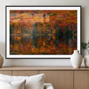 Fall Foliage Wall Art - Autumn Reflection Canvas Print,