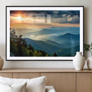 Sunrise Over Mountain Range Wall Art Canvas Print, Farmhouse