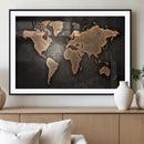 World Map Canvas Print – Framed Travel Map Wall Art for