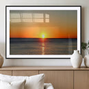 Golden Horizon Sunset Over Ocean Wall Art Canvas Print – by MyGreatCanvas | Canvas Wall Art Prints | Photo Prints & Wall Decor