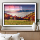 Autumn Mountain Foggy Landscape Wall Art Canvas Print | by MyGreatCanvas | Canvas Wall Art Prints | Photo Prints & Wall Decor