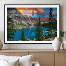 Canadian Rockies Moraine Lake Wall Art Canvas Print, Pine